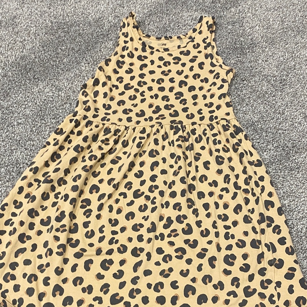 H&M Kids Leopard Print Dress - Beige and Black